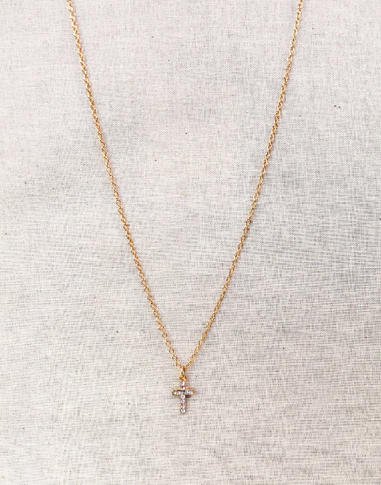 Sleek High Shine Cross Pendant Necklace in 14K Yellow Gold – FANCI.ME